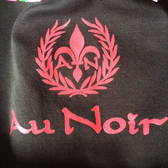 Au Noir Mens Black T-Shirt Sz 7 (3XL) Short Sleeve Mercerised Pima Cotton Logo - Picture 7 of 9